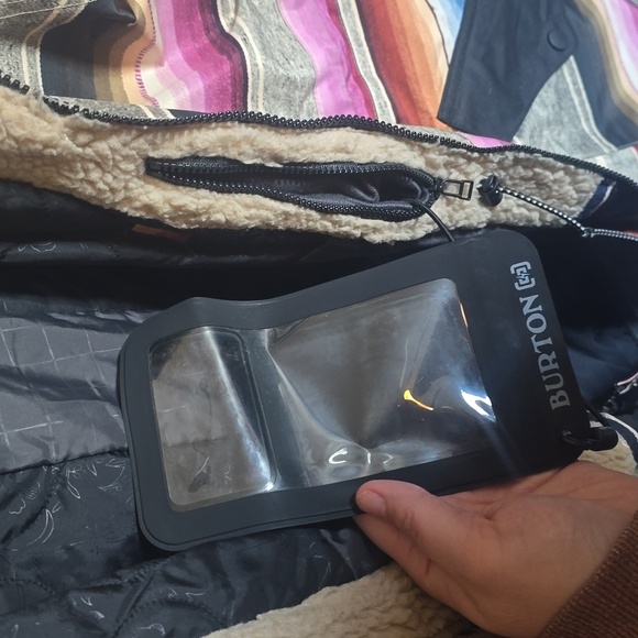 Burton Prowess Snowboard Ski Jacket Coat Baja Mija Stripe Black NWOT Large L - Picture 5 of 14